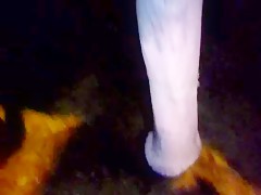 A brunette asian girl likes playing with dog stiff cock